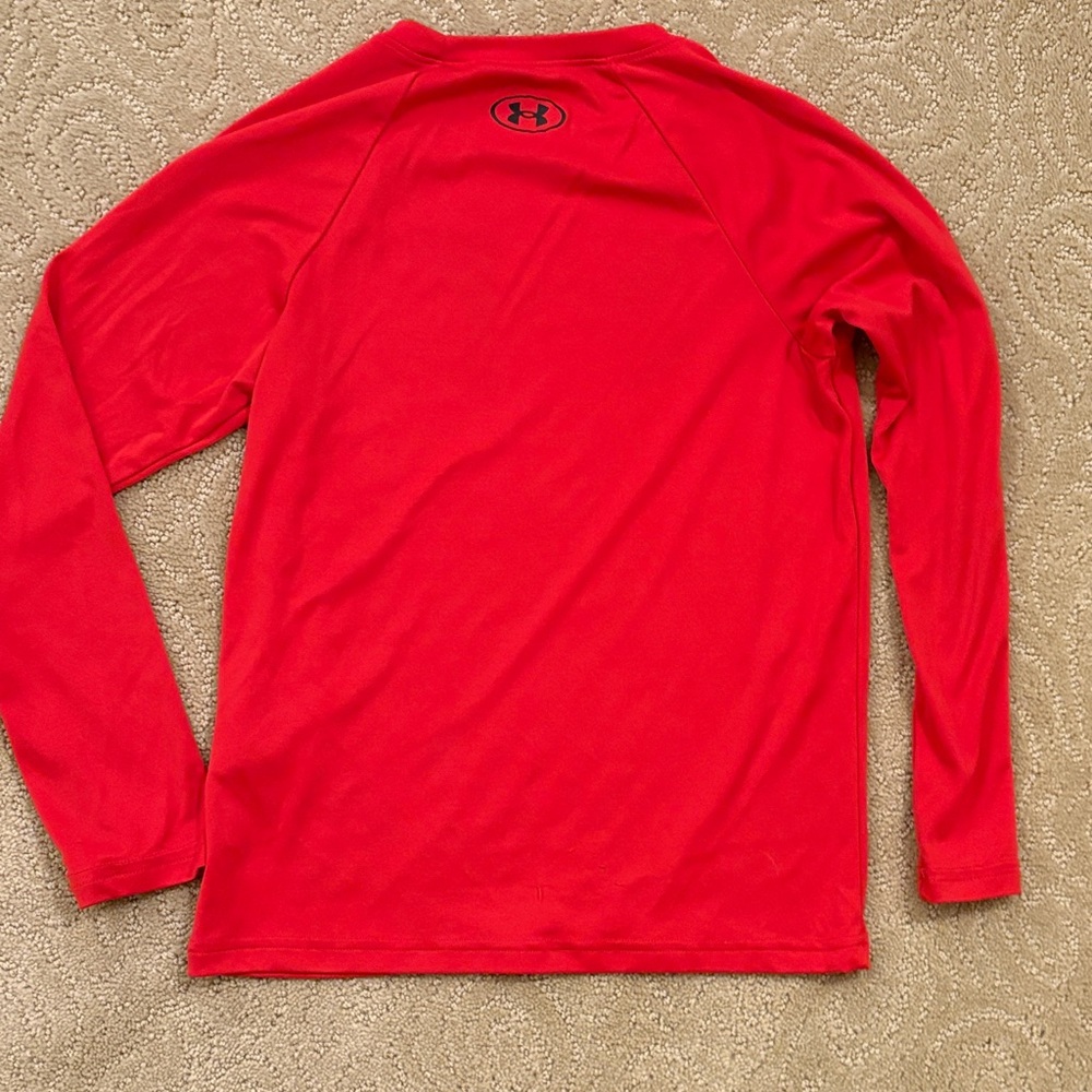 Under Armour Kids Red Long Sleeve Shirt - Picture 4 of 5